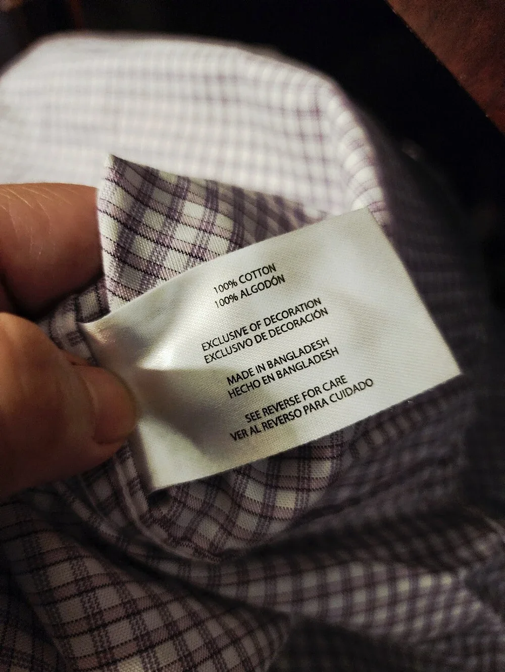 Banana Republic 100% Cotton Tailored Slim Fit Purple Plaid Button Shirt Medium M